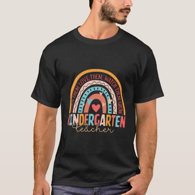 Camiseta Equipo de profesores del Boho Arcoiris Kinder Gart (Anverso)