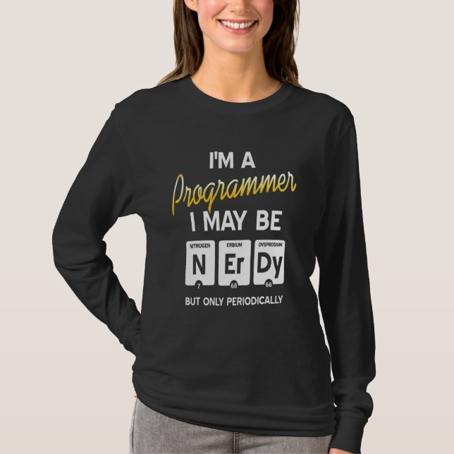 Camiseta Equipo De Programador De Computadoras Nerdy Para C (Anverso)