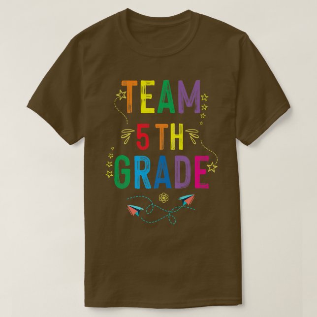 Camiseta Equipo de quinto grado de regreso a la escuela de  (Diseño del anverso)