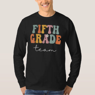Camiseta Equipo de quinto grado Retro Groovy Vintage Primer