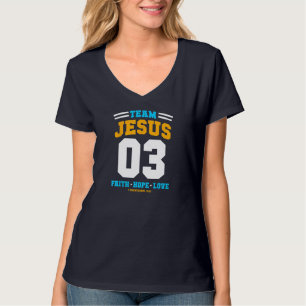 Camiseta Equipo de regalo cristiano Jesús 03 Faith Hope Lov