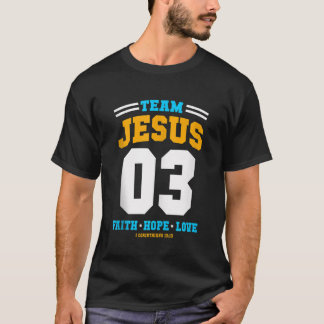 Camiseta Equipo de regalo cristiano Jesús 03 Faith Hope Lov