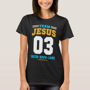 Camiseta Equipo de regalo cristiano Jesús 03 Faith Hope Lov