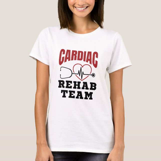 Camiseta Equipo de rehabilitación cardiaca Enfermera cardió (Anverso)