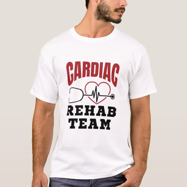 Camiseta Equipo de rehabilitación cardiaca Enfermera cardió (Anverso)
