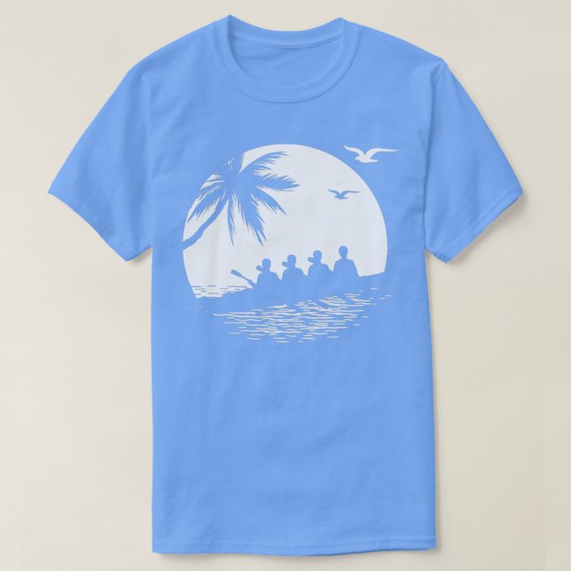 Camiseta Equipo de remo Creador de remo al atardecer (Diseño del anverso)