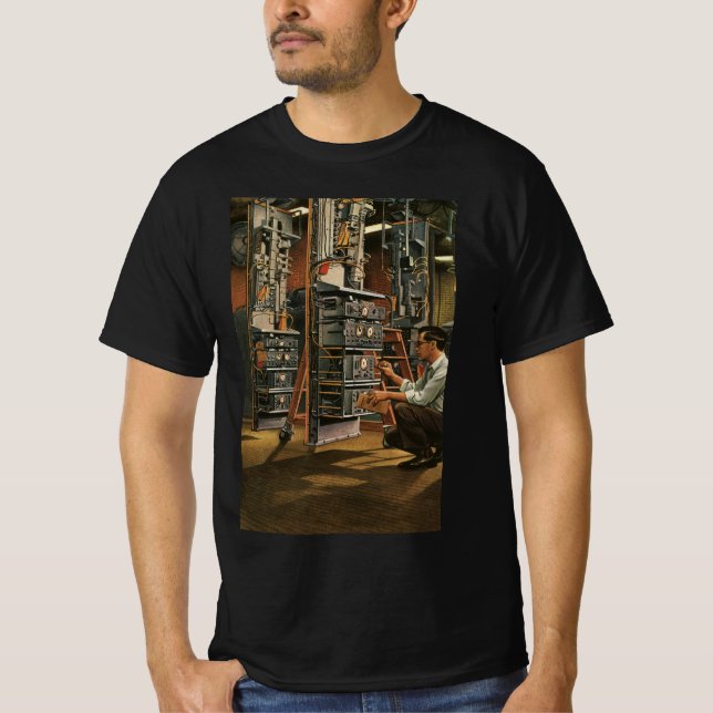 Camiseta Equipo de reparación de técnicos de radio de negoc (Anverso)