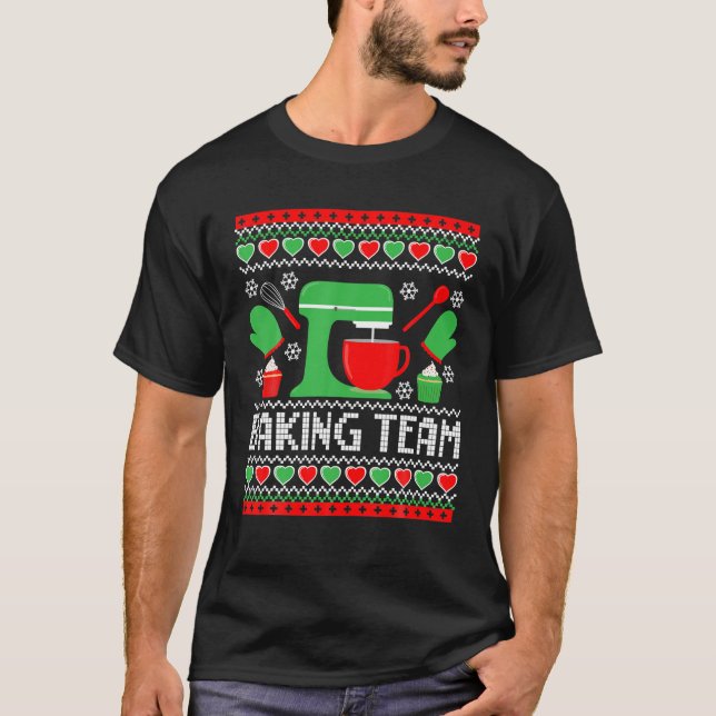 Camiseta Equipo de repostería Navidad fea (Anverso)