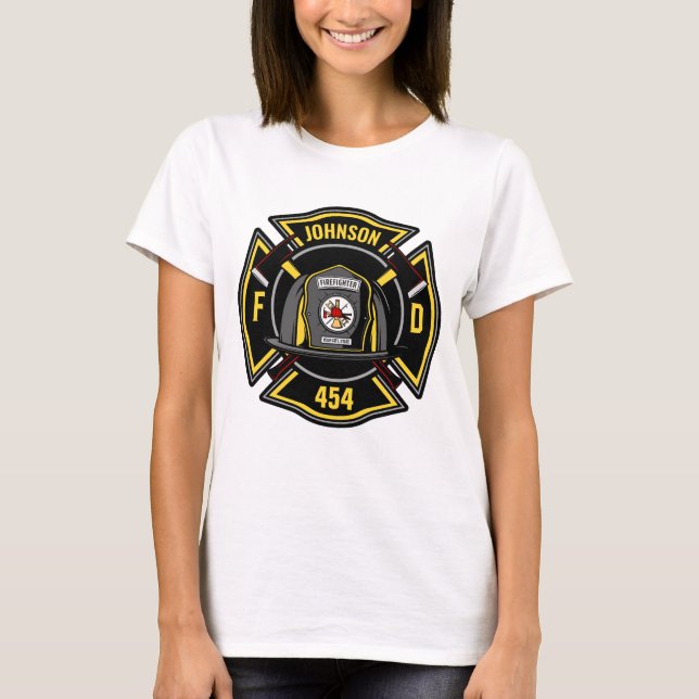 Camiseta Equipo de rescate del Departamento de Bomberos (Anverso)
