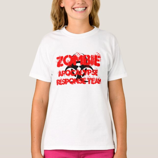 Camiseta Equipo de respuesta a apocalipsis zombi (Anverso)