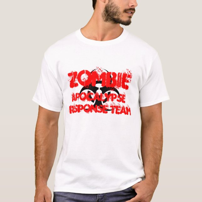 Camiseta Equipo de respuesta a apocalipsis zombi (Anverso)