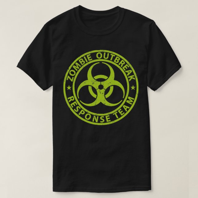 Camiseta Equipo de respuesta al brote de Zombie (Diseño del anverso)