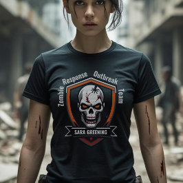 Camiseta Equipo de respuesta al brote de Zombie con tu nomb