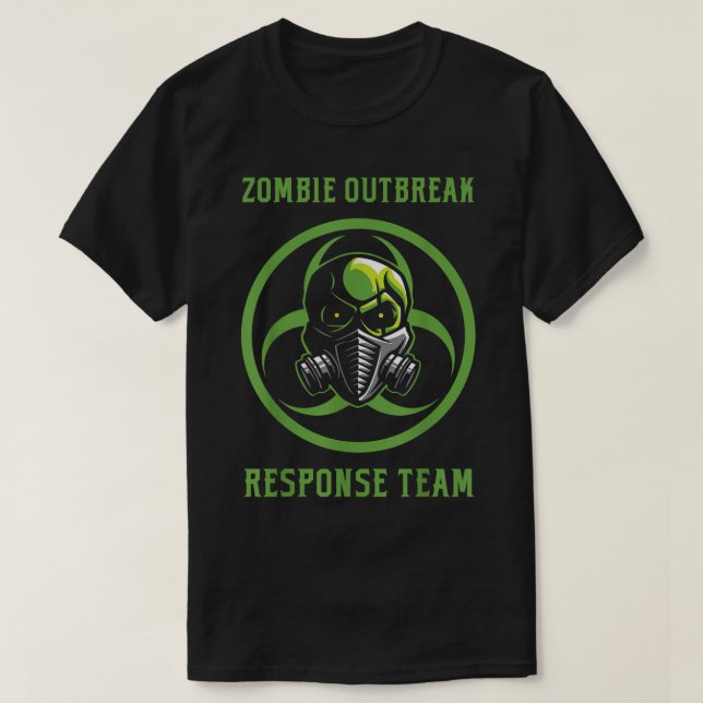 Camiseta Equipo de respuesta al brote de Zombie Funny Hallo (Diseño del anverso)