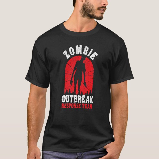 Camiseta Equipo de respuesta al brote de Zombie Trick o T (Anverso)