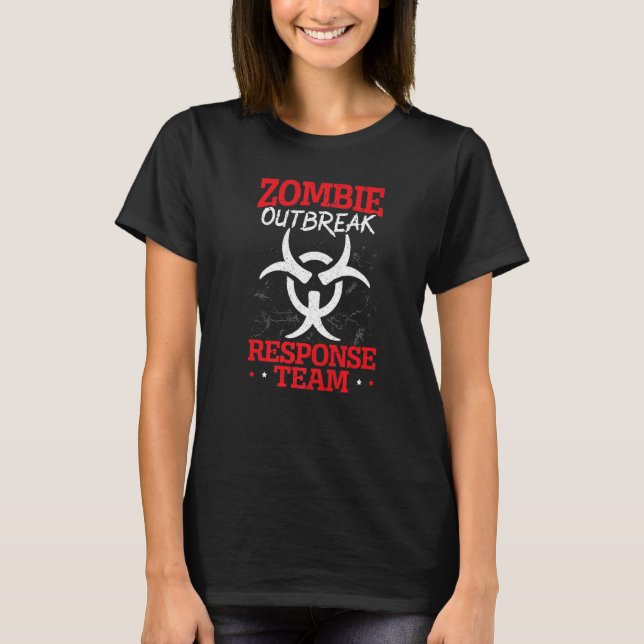 Camiseta Equipo de respuesta al brote de Zombie Trick o T (Anverso)