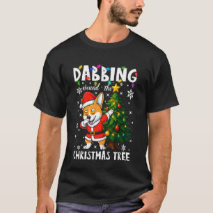 Camiseta Equipo de Santa Corgi haciendo Dab en el árbol de 