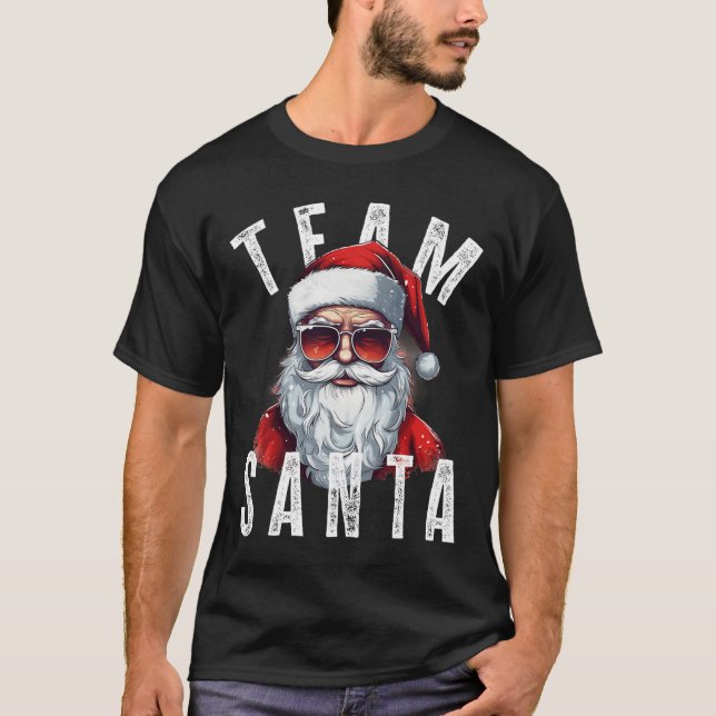 Camiseta Equipo de Santa Navidades Graciosos Navidad Santa  (Anverso)