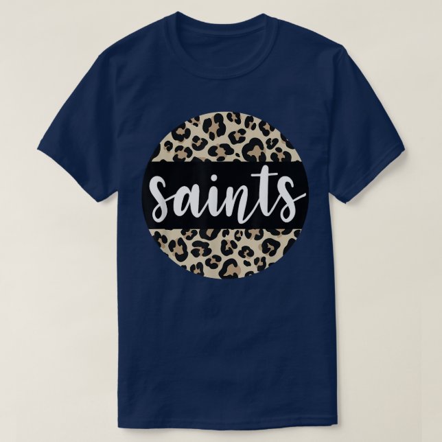 Camiseta Equipo de santos de impresión Leopardo Mascot Scho (Diseño del anverso)