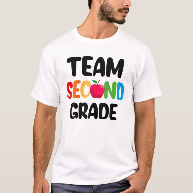 Camiseta Equipo De Segundo Grado De Profesora De Vuelta Al  (Anverso)