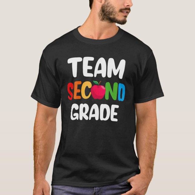 Camiseta Equipo De Segundo Grado De Profesora De Vuelta Al  (Anverso)