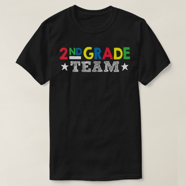 Camiseta Equipo De Segundo Grado Que Coincide Con El Aprend (Diseño del anverso)