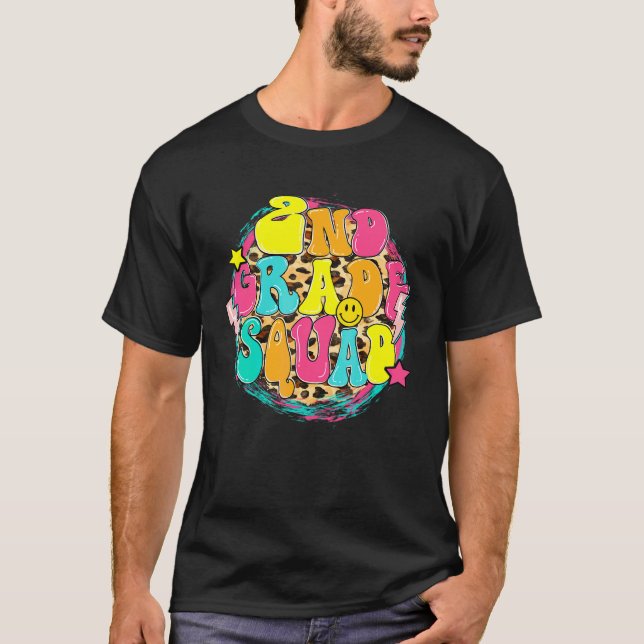 Camiseta Equipo de Segundo Grado Retro Leopardo Profesor de (Anverso)