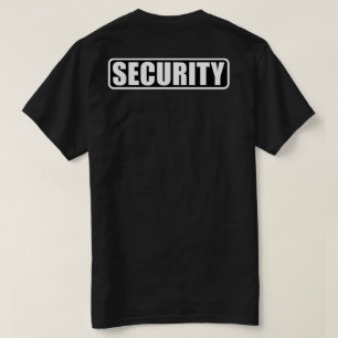 Camiseta Equipo de seguridad de eventos: frontal y posterio