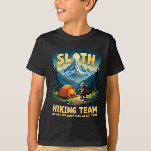 Camiseta Equipo de senderismo de perezoso llegaremos cuando