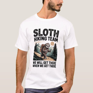 Camiseta Equipo de senderismo de perezosos lento y constant