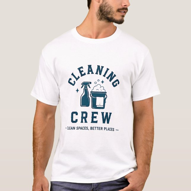 Camiseta 🧽 Equipo de Servicio Profesional de Limpieza 🧽 (Anverso)