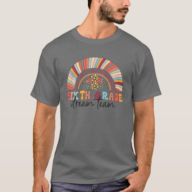 Camiseta Equipo De Sexto Grado De Arcoiris Estudiante De Se (Anverso)
