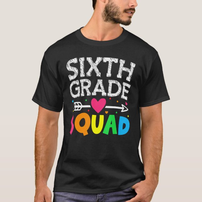Camiseta Equipo de sexto grado de vuelta a la escuela profe (Anverso)