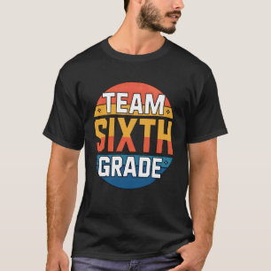 Camiseta Equipo de sexto grado espíritu escolar retro ambie
