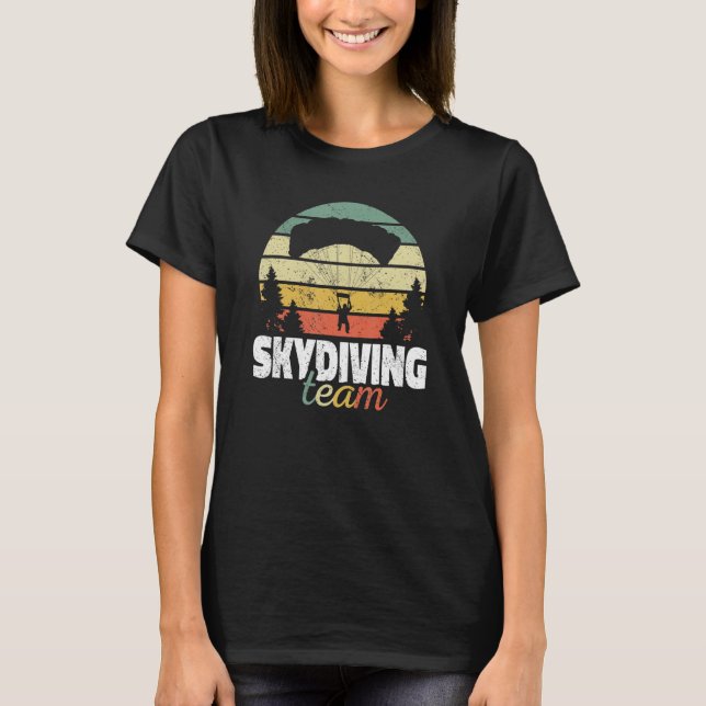 Camiseta Equipo de Skydiving Parachuing Vintage Skydive (Anverso)