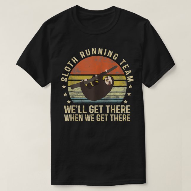 Camiseta Equipo de Sloth Running Funny Lazy Sloth Lover Reg (Diseño del anverso)