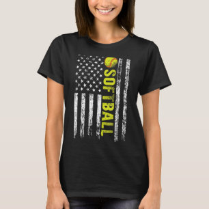 Camiseta Equipo de Softball Bandera Estadounidense
