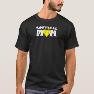 Camiseta Equipo de Softball femenino Fastpitch Mamá Corazón