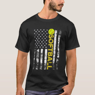 Camiseta Equipo de Softbol Bandera Americana