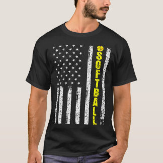 Camiseta Equipo de Softbol Bandera Americana