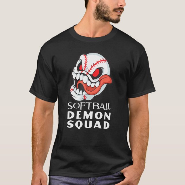Camiseta Equipo de Softbol Demonio de Softbol (Anverso)
