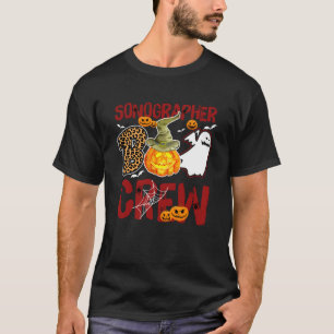 Camiseta Equipo de Sonografía Boo Halloween Coincidencia de