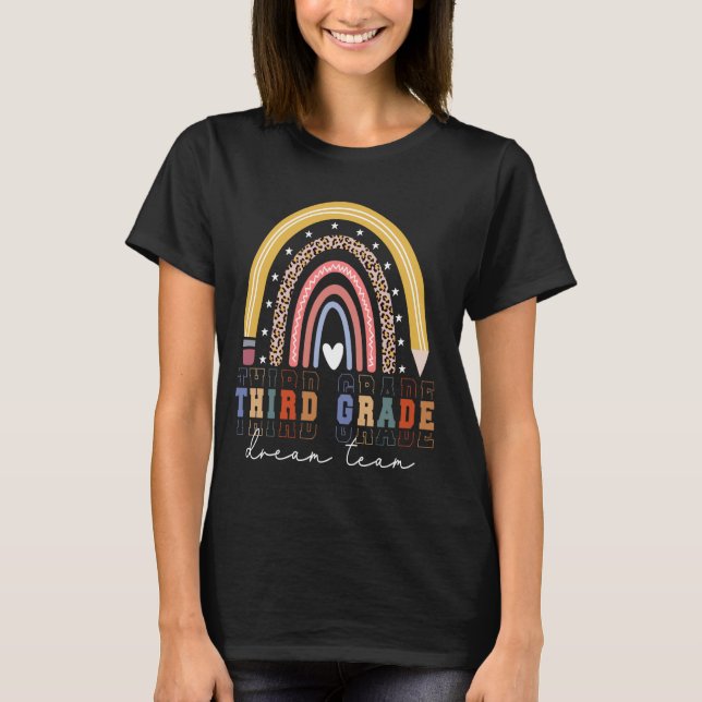 Camiseta Equipo De Sueño De Tercer Grado De Vuelta A Los Ni (Anverso)