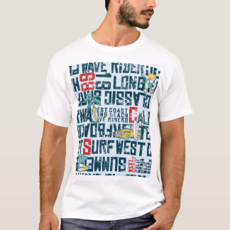 Camiseta Equipo de Surf de California: Grunge Seamless Patt