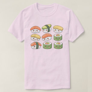 Camiseta Equipo de Sushi Kawaii