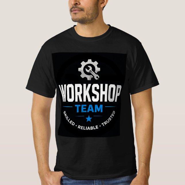 Camiseta ⚙️ Equipo de Taller Garage Moderno ⚙️ (Anverso)