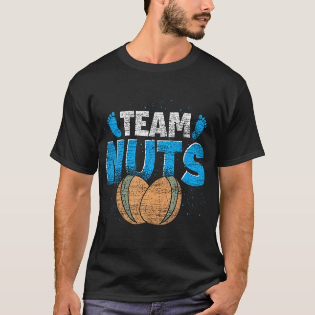 Camiseta Equipo de Team Boy Baby Shower Nuts Futuros Padres (Anverso)