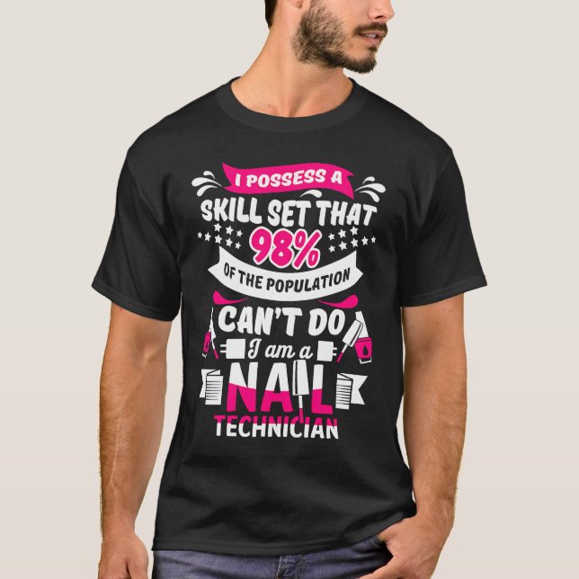 Camiseta Equipo de Técnico de Uñas Manicur Artista Tecnológ (Anverso)