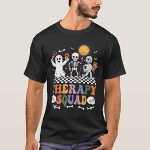 Camiseta Equipo de Terapia de Halloween SLP OT PT Equipo Es