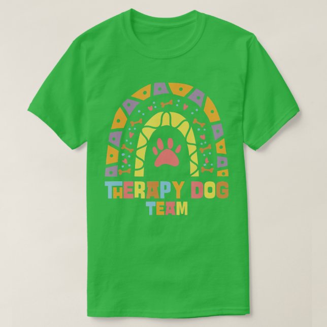 Camiseta Equipo De Terapia Del Perro Para El Tratamiento Co (Diseño del anverso)